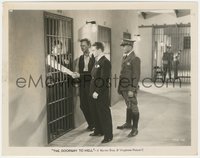 6y1581 DOORWAY TO HELL 8x10 still 1930 James Cagney shakes hands with Lew Ayres in prison cell!