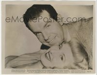 6y1585 DOUBLE INDEMNITY 8x10 still 1944 smiling c/u portrait of Barbara Stanwyck & Fred MacMurray!