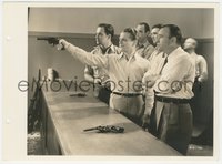 6y1593 G-MEN 8x11 key book still 1935 James Cagney demonstrating marksmanship to Armstrong & others!