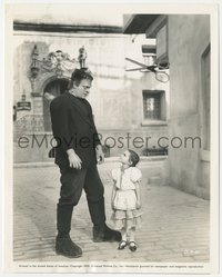 6y1594 GHOST OF FRANKENSTEIN 8x10 still 1942 monster Lon Chaney Jr. & unafraid 4 year-old girl