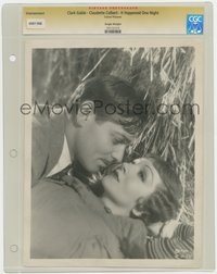 6y0248 IT HAPPENED ONE NIGHT slabbed 8x10.25 still 1934 super c/u of Clark Gable & Claudette Colbert!