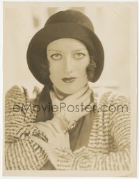 6y1613 JOAN CRAWFORD 7.75x10.25 still 1920s super young portrait with her hand around her neck!