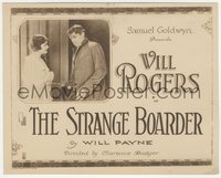 6y1456 STRANGE BOARDER 8x10 TC 1920 gambler Will Rogers in his fifth movie, Irene Rich, ultra rare!