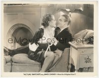 6y1635 PICTURE SNATCHER 8x10 still 1933 romantic close up of James Cagney with Patricia Ellis!