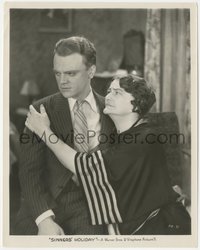 6y1642 SINNERS' HOLIDAY 8x10 still 1930 James Cagney's mom Lucille La Verne begs him to stay, rare!