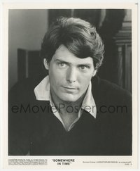 6y1645 SOMEWHERE IN TIME 8x10 still 1980 great head & shoulders portrait of Christopher Reeve!