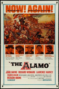 6y1002 ALAMO 1sh R1967 John Wayne & Richard Widmark in the Texas Texas War of Independence!