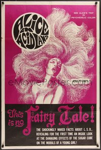 6y1003 ALICE IN ACIDLAND 1sh 1968 art from most classic drug movie, this is no fairy tale, rare!