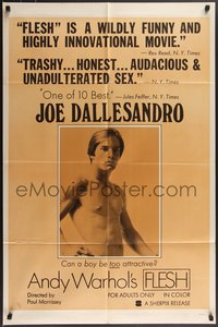 6y1007 ANDY WARHOL'S FLESH 1sh 1968 can barechested Joe Dallesandro be TOO attractive!