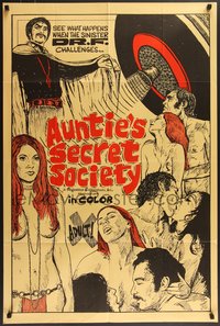 6y1013 AUNTIE'S SECRET SOCIETY 1sh 1960s what happens when the sinister Dr. F challenges them, rare!