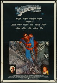 6y0478 SUPERMAN Aust 1sh 1978 Hackman, Brando, Christopher Reeve as the DC Comics superhero, rare!