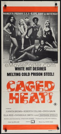 6y0484 CAGED HEAT Aust daybill 1974 first Jonathan Demme, sexy bad girls in prison, ultra rare!