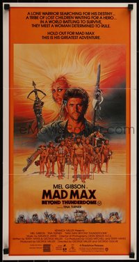 6y0499 MAD MAX BEYOND THUNDERDOME Aust daybill 1985 art of Gibson & Tina Turner by Richard Amsel!