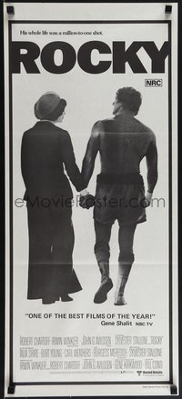 6y0503 ROCKY Aust daybill 1977 Sylvester Stallone with Talia Shire, boxing classic!