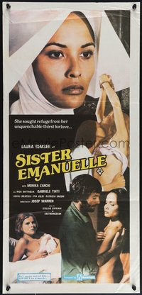 6y0504 SISTER EMANUELLE Aust daybill 1978 sexy Laura Gemser as nun trying to be good, rare!