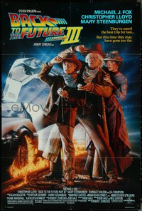6y1014 BACK TO THE FUTURE III DS 27x30 1sh 1990 Michael J. Fox, Chris Lloyd, Drew Struzan art!