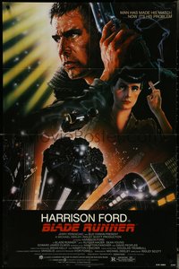 6y1033 BLADE RUNNER NSS style 1sh 1982 Ridley Scott sci-fi classic, art of Harrison Ford by Alvin!