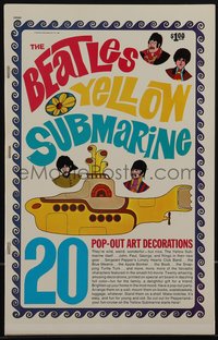 6y0032 YELLOW SUBMARINE softcover book 1968 with 20 psychedelic pop-out art of the Beatles!