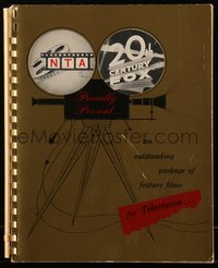 6y0342 NTA spiral-bound TV campaign book 1950s 20th Century-Fox, Lifeboat, Kiss of Death, Brasher Doubloon!