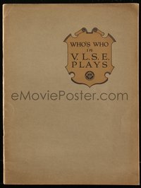 6y0347 V.L.S.E. campaign book 1915 filled with movie star portraits & biographies, ultra rare!