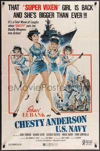 6y1055 CHESTY ANDERSON US NAVY 1sh 1976 Super Vixen girl is back & she's bigger than ever!