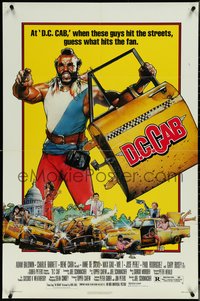 6y1071 D.C. CAB 1sh 1983 great Drew Struzan art of angry Mr. T with torn-off taxi door!