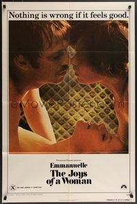 6y1090 EMMANUELLE THE JOYS OF A WOMAN 1sh 1976 Sylvia Kristel, nothing is wrong if it feels good