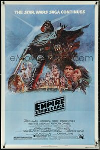 6y1092 EMPIRE STRIKES BACK style B NSS style 1sh 1980 George Lucas classic, art by Tom Jung!