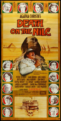 6y0364 DEATH ON THE NILE English 3sh 1978 Peter Ustinov by Sphinx, Agatha Christie, ultra rare!