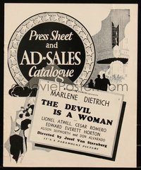 6y0451 DEVIL IS A WOMAN English pressbook 1935 Marlene Dietrich, Atwill, Josef von Sternberg, rare!