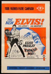 6y0471 TICKLE ME English pressbook 1965 Elvis Presley in his latest & greatest, ultra rare!