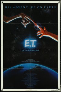 6y1087 E.T. THE EXTRA TERRESTRIAL 1sh 1983 Steven Spielberg, Alvin art, continuous release!