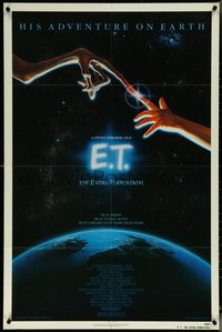 6y1088 E.T. THE EXTRA TERRESTRIAL NSS style 1sh 1982 Steven Spielberg classic, John Alvin art!