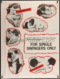 6y1109 FOR SINGLE SWINGERS ONLY 1sh 1968 1st look at what really goes on inside those apartments!