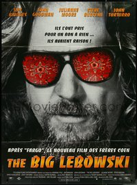 6y0080 BIG LEBOWSKI French 1p 1998 Coen Brothers, great image of Jeff Bridges in cool shades!