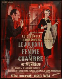 6y0085 DIARY OF A CHAMBERMAID style A French 1p 1964 Luis Bunuel, Allard art of Jeanne Moreau!