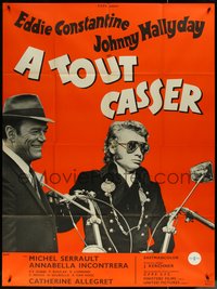 6y0090 GREAT CHASE style B French 1p 1968 John Berry's A Tout Casser, Eddie Constantine, ultra rare!