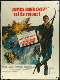 6y0102 ON HER MAJESTY'S SECRET SERVICE French 1p 1969 George Lazenby's only appearance as James Bond