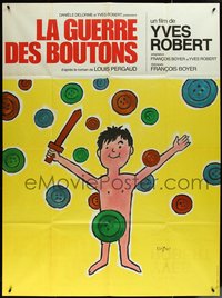 6y0113 WAR OF THE BUTTONS French 1p 1962 La Guerre des Boutons, great art by Savignac, ultra rare!