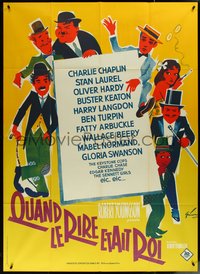 6y0114 WHEN COMEDY WAS KING French 1p 1960 Charlie Chaplin, Buster Keaton, Laurel & Hardy, Langdon!