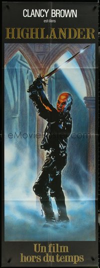 6y0067 HIGHLANDER French door panel 1986 great different Rombi art of Clancy Brown as The Kurgan!