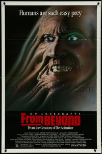 6y1115 FROM BEYOND 1sh 1986 H.P. Lovecraft, wild sci-fi horror image, humans are such easy prey!