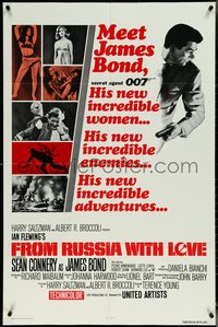 6y1116 FROM RUSSIA WITH LOVE 1sh R1980 Sean Connery is Ian Fleming's James Bond 007!