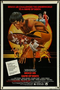 6y1119 GAME OF DEATH 1sh 1979 Bruce Lee, Kareem Abdul-Jabbar, Bob Gleason kung fu art!