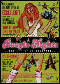 6y0428 BOOGIE NIGHTS German 1998 P.T. Anderson, Burt Reynolds, artwork of sexy Heather Graham!