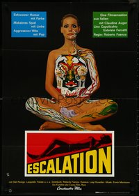 6y0433 ESCALATION German 1968 wild different image of completely nude girl with body art!