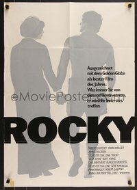 6y0438 ROCKY German 1976 boxer Sylvester Stallone holding hands w/Talia Shire, boxing classic, rare!