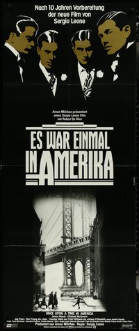 6y0051 ONCE UPON A TIME IN AMERICA German 23x55 1984 Robert De Niro, Sergio Leone, cast over bridge!