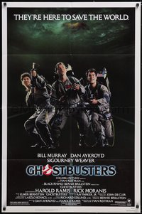 6y1120 GHOSTBUSTERS 1sh 1984 Bill Murray, Dan Aykroyd & Harold Ramis here to save the world!