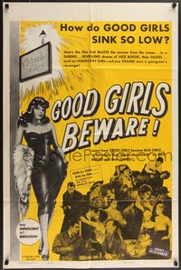 6y1129 GOOD GIRLS BEWARE 1sh 1960 how do bad girls sink so low, being innocent isn't enough!